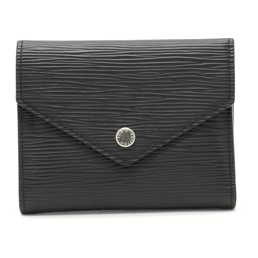 LOUIS VUITTON Epi Portefeuille Victorine Tri fold Wallet Noir Black